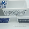 Bakeware di ceramica su ordinazione applique bianco rettangolare